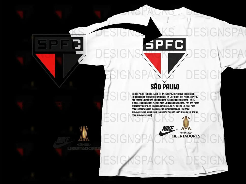 São Paulo Soccer Team Emblem Libertadores Png Digital Download