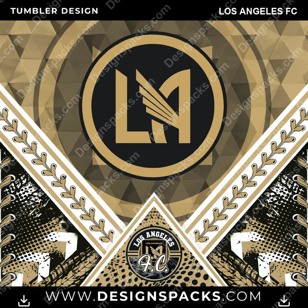 Soccer Diamond Los Angeles FC MLS Soccer Tumbler Digital Wrap Design Download
