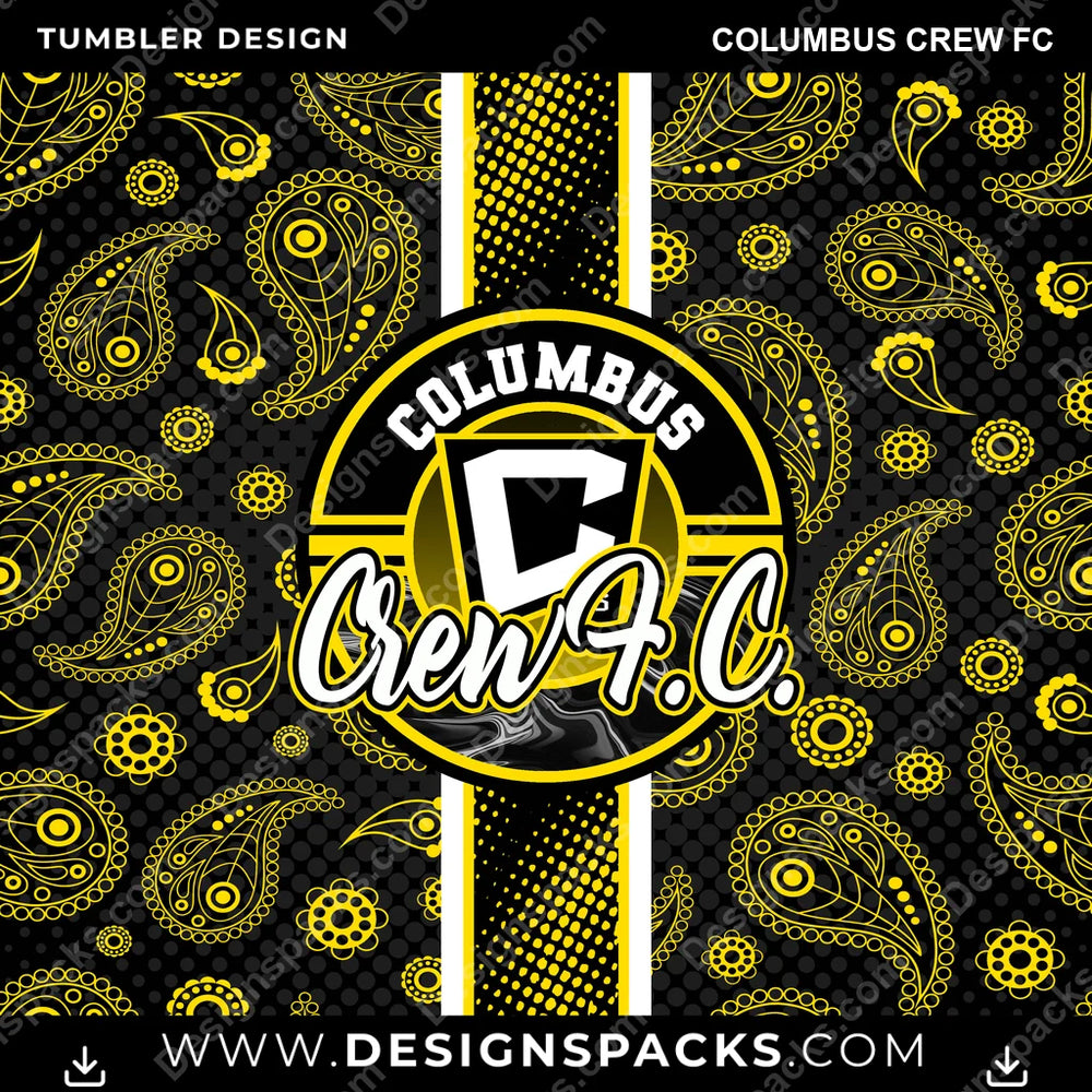 Soccer Handkerchief Columbus Crew FC MLS Soccer Tumbler Digital Wrap Design Download