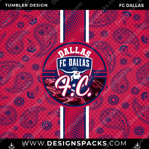 Soccer Handkerchief FC Dallas MLS Soccer Tumbler Digital Wrap Design Download