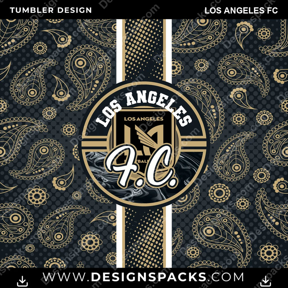 Soccer Handkerchief Los Angeles FC MLS Soccer Tumbler Digital Wrap Design Download