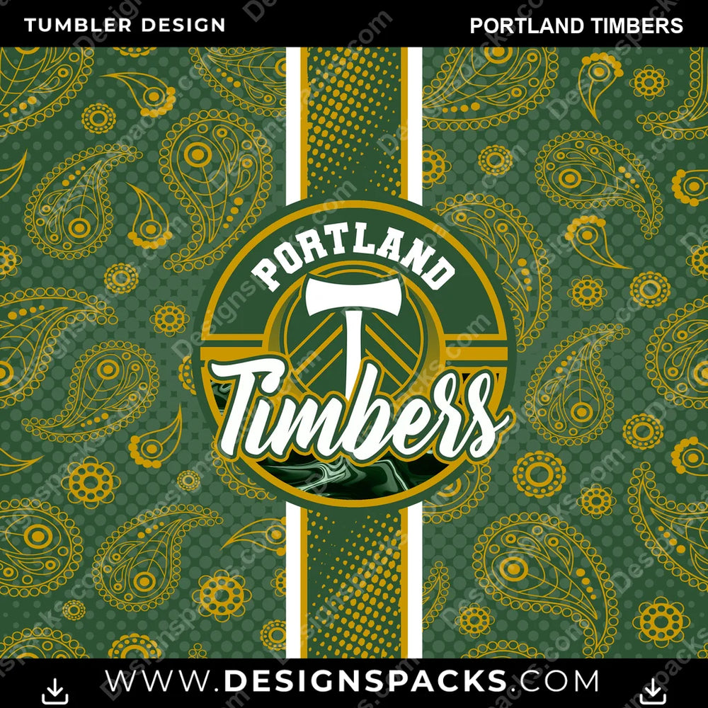 Soccer Handkerchief Portland Timbers MLS Soccer Tumbler Digital Wrap Design Download