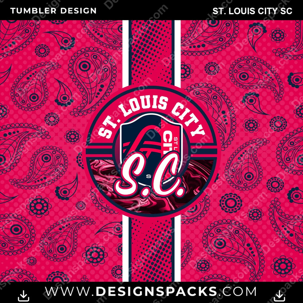 Soccer Handkerchief St. Louis City SC MLS Soccer Tumbler Digital Wrap Design Download