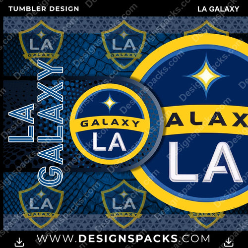 Soccer Hyper LA Galaxy MLS Soccer Tumbler Digital Wrap Design Download