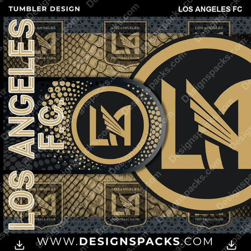 Soccer Hyper Los Angeles FC MLS Soccer Tumbler Digital Wrap Design Download