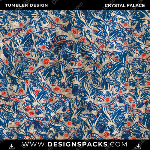 Soccer Logo BG Crystal Palace MLS Soccer Tumbler Digital Wrap Design Download