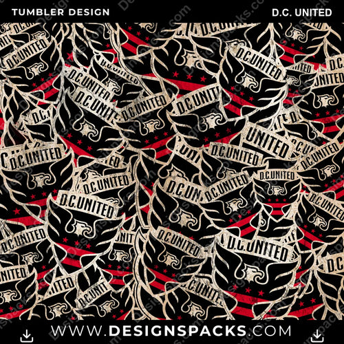 Soccer Logo BG D.C. United MLS Soccer Tumbler Digital Wrap Design Download