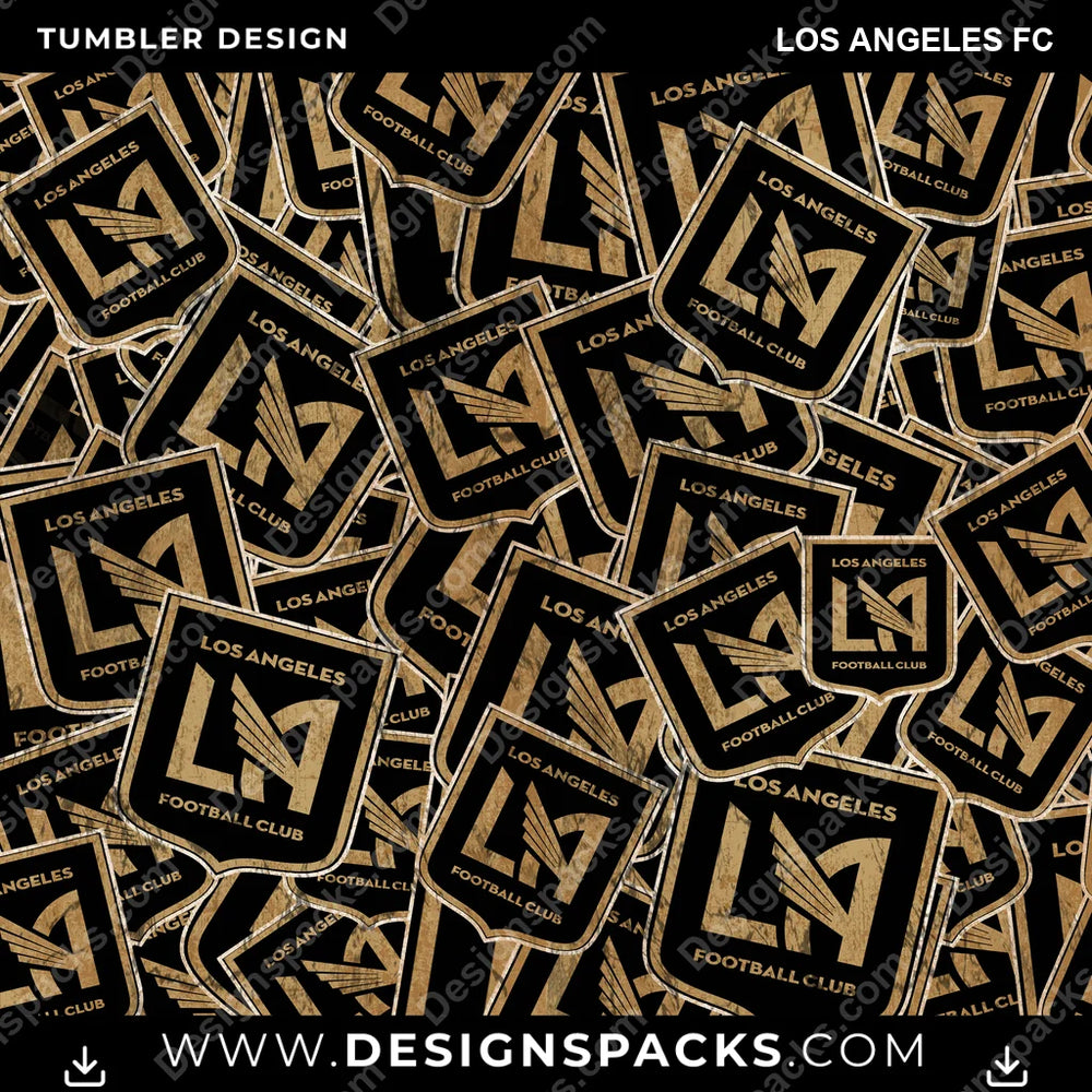 Soccer Logo BG Los Angeles FC MLS Soccer Tumbler Digital Wrap Design Download