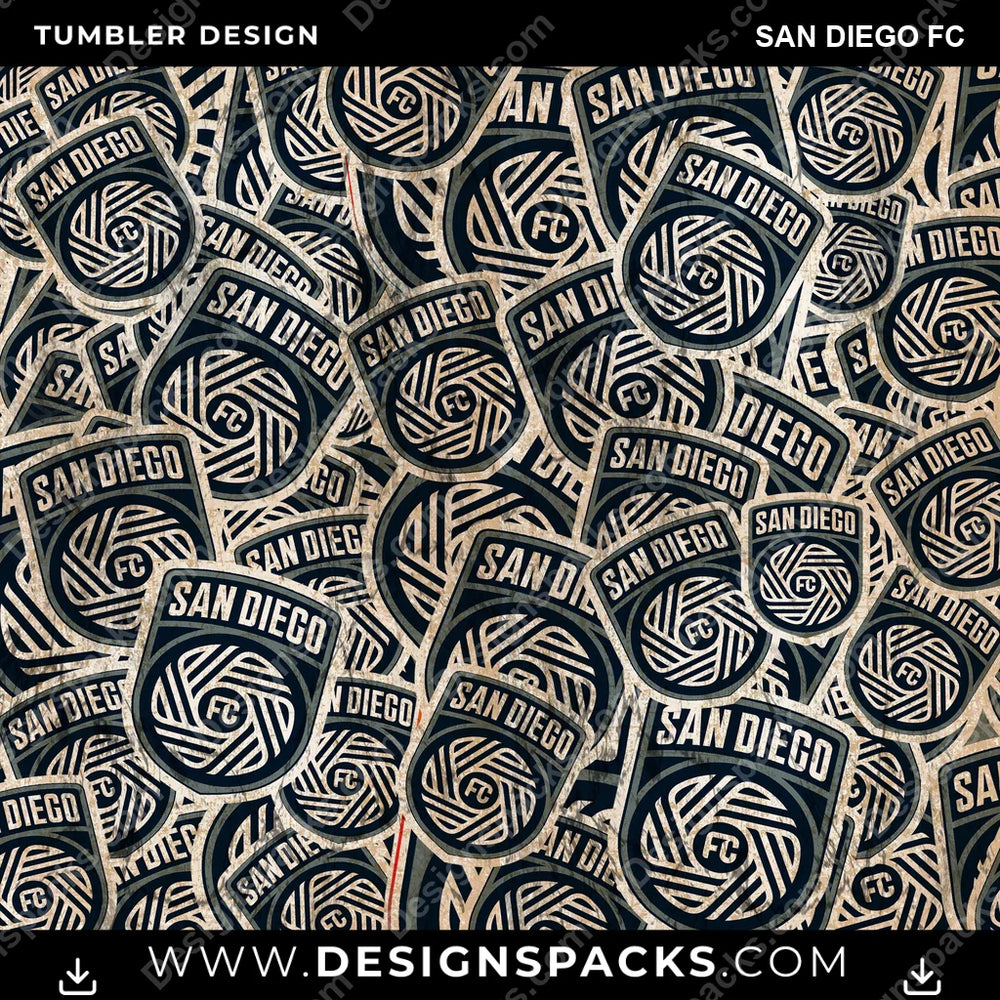 Soccer Logo BG San Diego FC MLS Soccer Tumbler Digital Wrap Design Download
