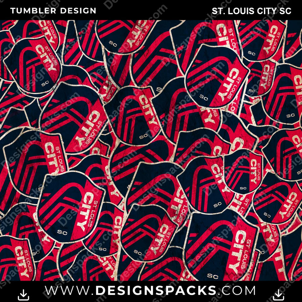 Soccer Logo BG St. Louis City SC MLS Soccer Tumbler Digital Wrap Design Download