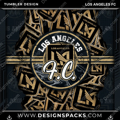 Soccer Ripped Los Angeles FC MLS Soccer Tumbler Digital Wrap Design Download