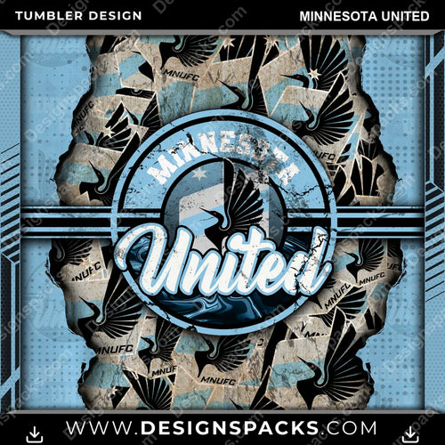 Soccer Ripped Minnesota United MLS Soccer Tumbler Digital Wrap Design Download
