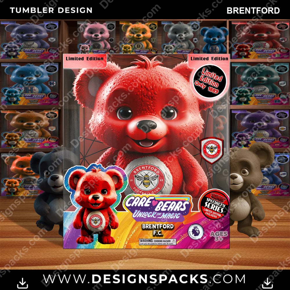 Soccer UK Care Bear Box Brentford MLS Soccer Tumbler Digital Wrap Design Download