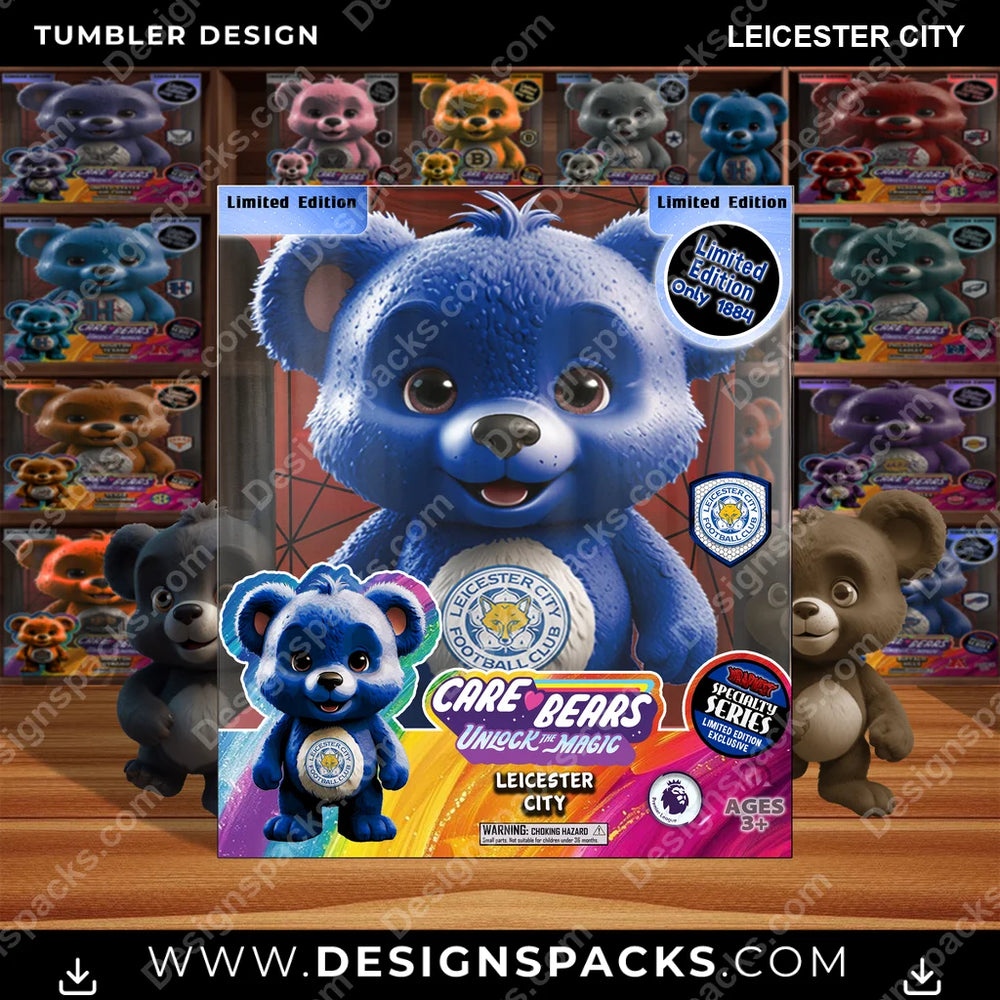 Soccer UK Care Bear Box Leicester City MLS Soccer Tumbler Digital Wrap Design Download
