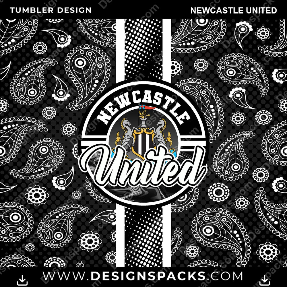 Soccer UK Handkerchief Newcastle United MLS Soccer Tumbler Digital Wrap Design Download
