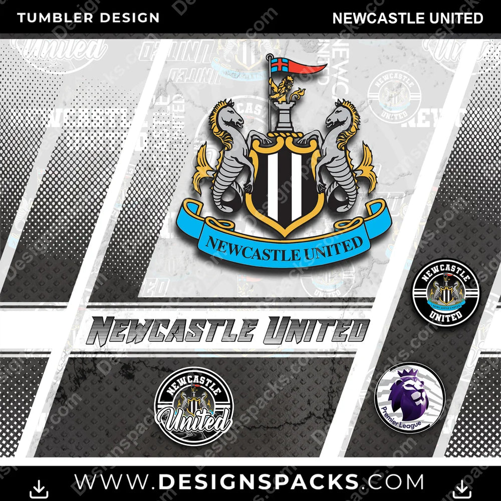 Soccer UK Sports Newcastle United MLS Soccer Tumbler Digital Wrap Design Download