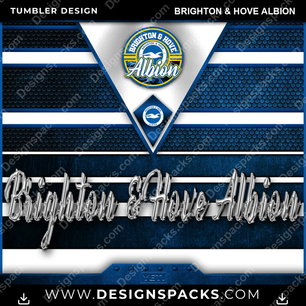 Soccer UK YETI Brighton & Hove Albion MLS Soccer Tumbler Digital Wrap Design Download
