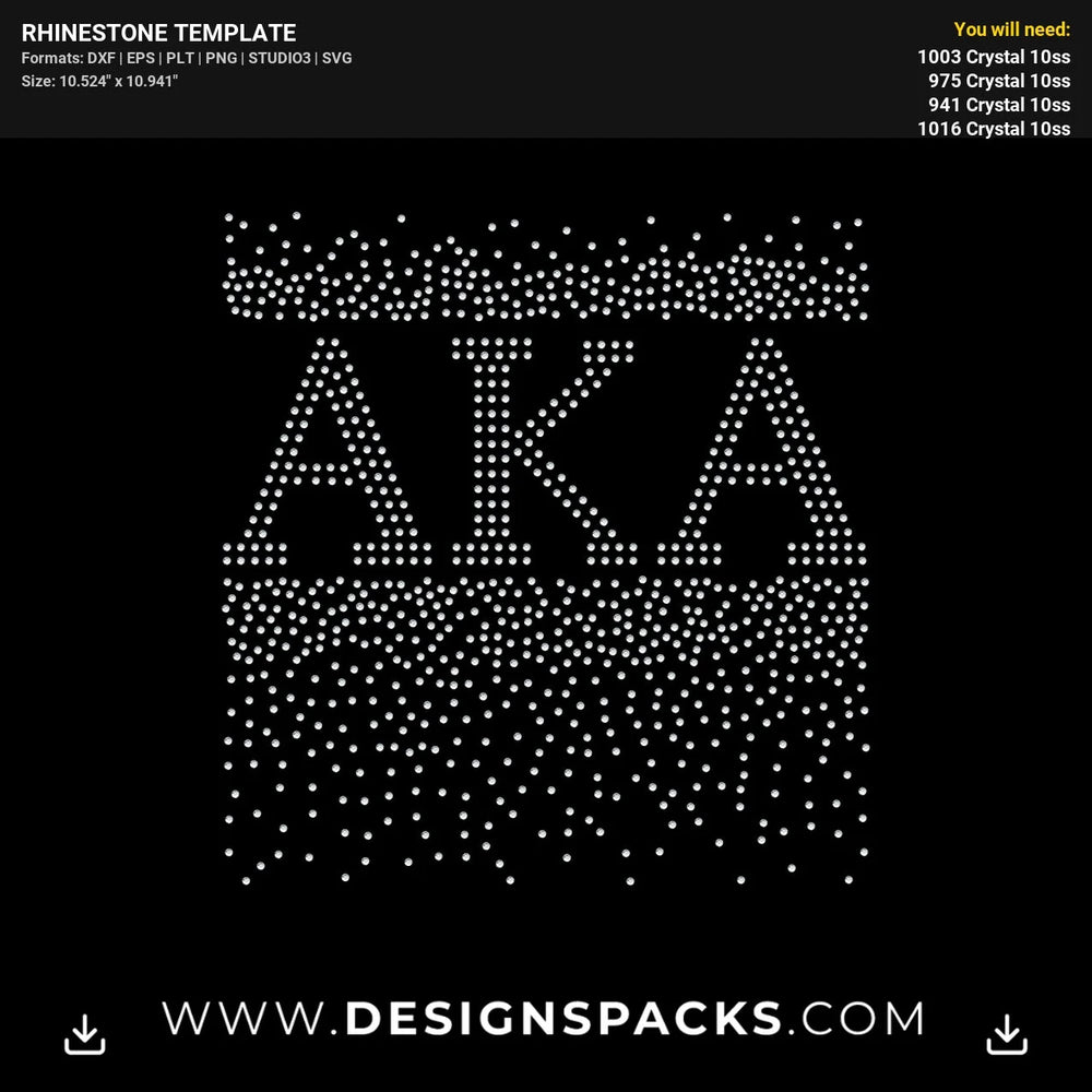 Sorority Greek Life Bundle Rhinestone Digital Template