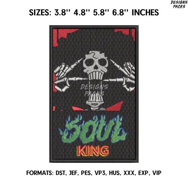 Soul King Embroidery Design File,  Anime Embroidery Design,.