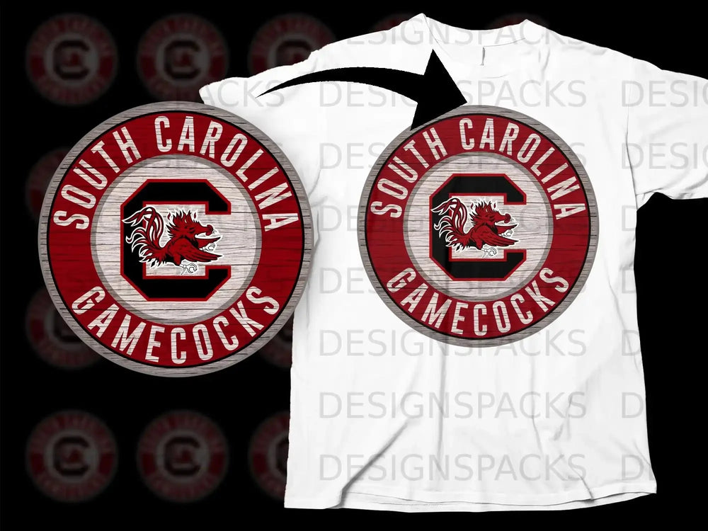 South Carolina Gamecocks Logo Design Graphic Shirt
