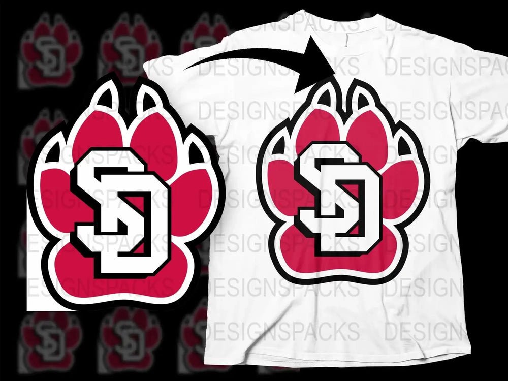 South Dakota Coyotes College Football Png Digital Download