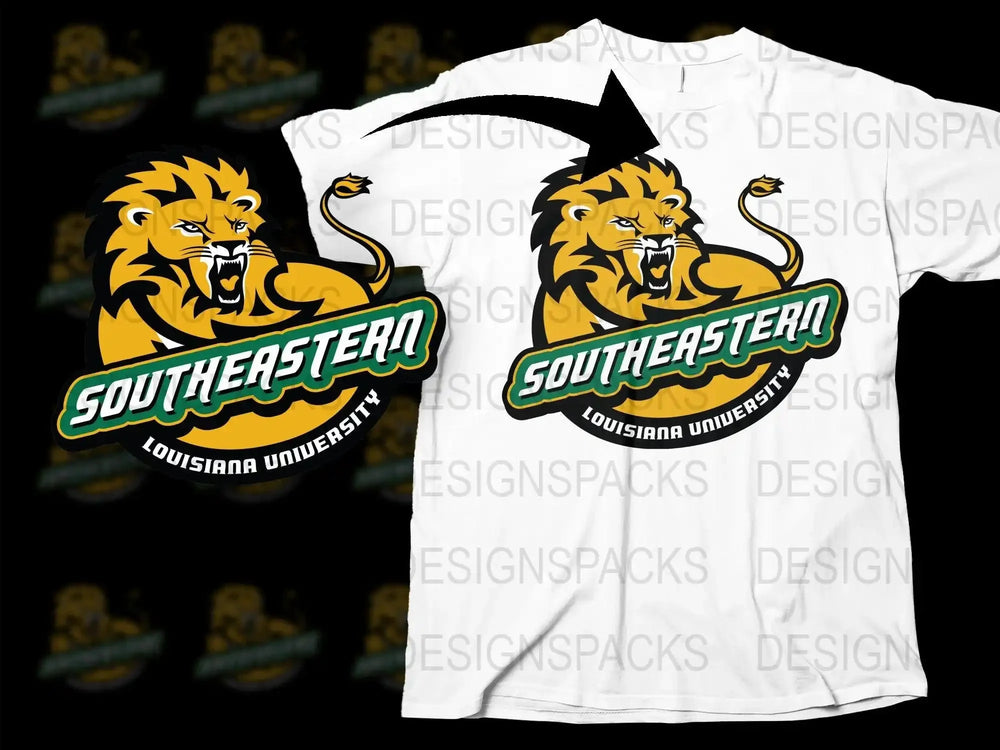 Southeastern Louisiana Lions College Football Png Digital Download