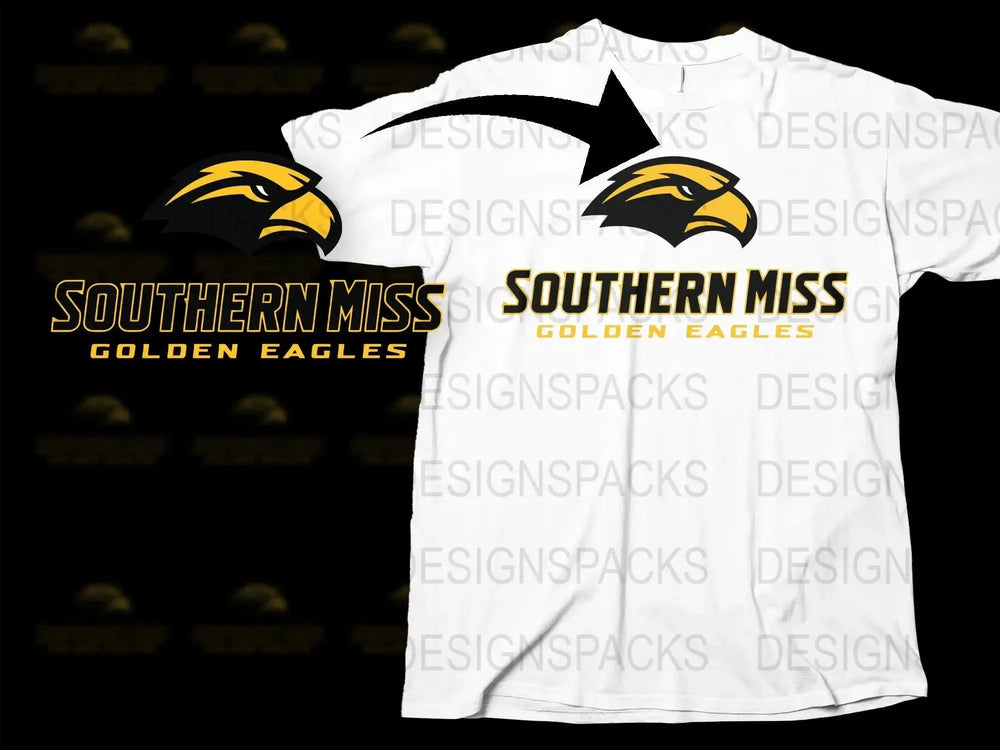 Southern Miss Golden Eagles College Football Png Digital Download