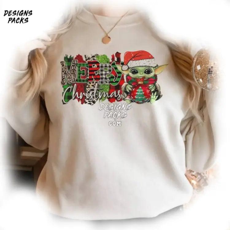 Space Serie Christmas Comfort Colors Funny Baby Yoda Png Design