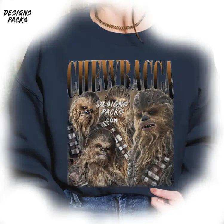 Space Serie Homage Tv Chewbacca Vintage Graphic Png Design