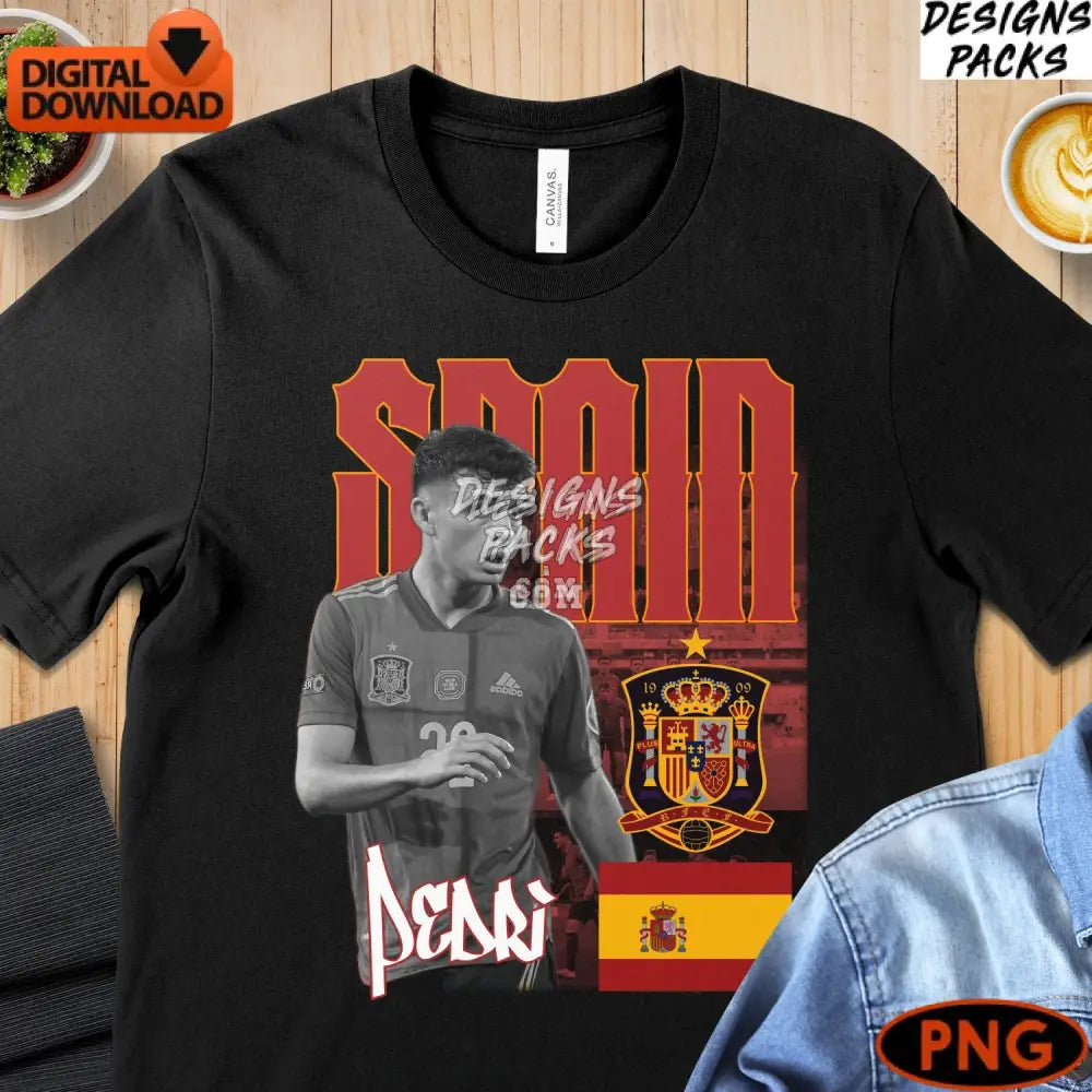 Spain Soccer Digital Download Sports Png Football Fan Gift Instant