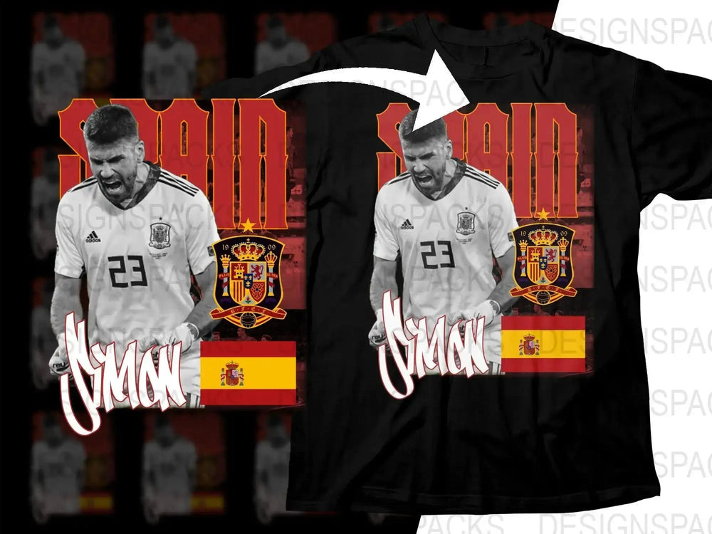 Spain Soccer Unai Simon Graphic Soccer Png Digital Download