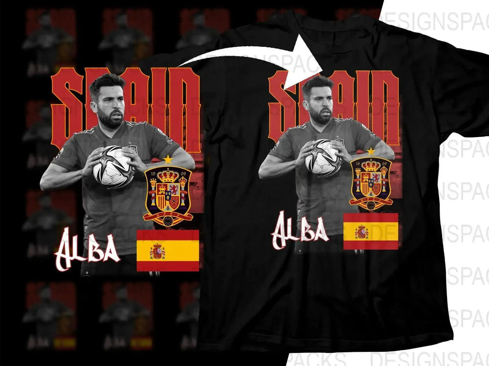 Spanish Soccer Team Alba Soccer Png Digital Download With Spain Flag