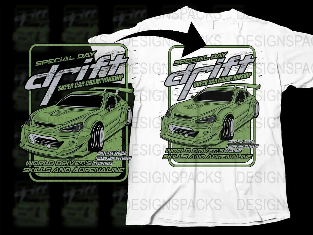 Special Day Drift Super Car Championship Png Digital Download