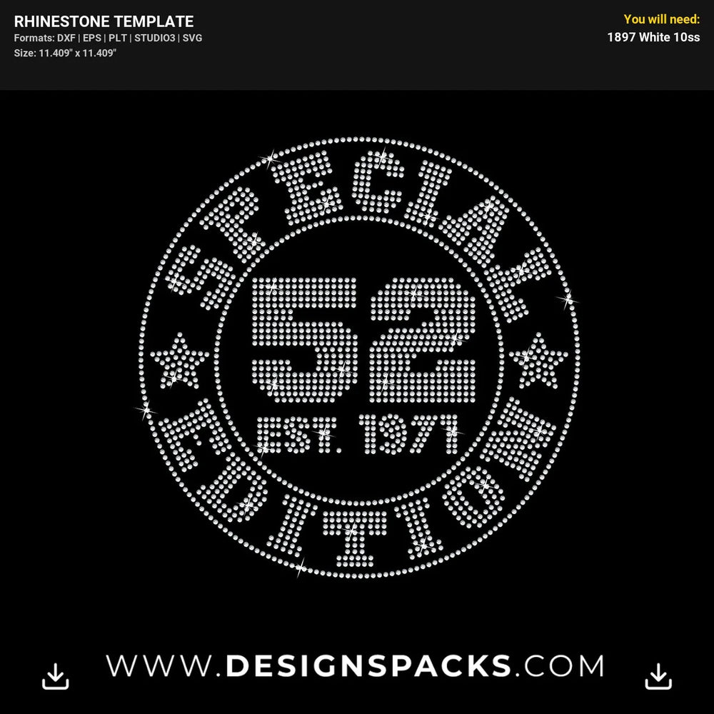 Special Edition Rhinestone Digital Template
