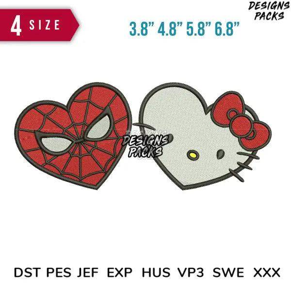 Spider Hellokitty Embroidery Design 3.8" 4.8" 5.8" 6.8"