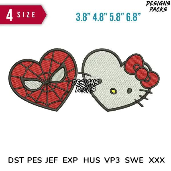 Spider Hellokitty Embroidery Design 3.8" 4.8" 5.8" 6.8"