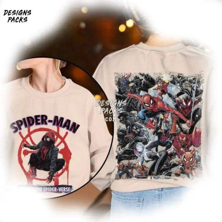 Spider - Man Double Sided Miles Morales Peter Parker Retro Across The Spider - Verse Png Design