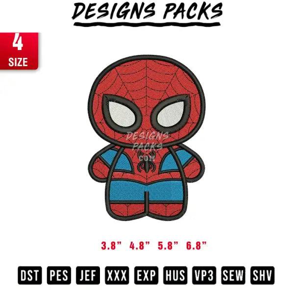 Spiderman Chibi Embroidery Design 