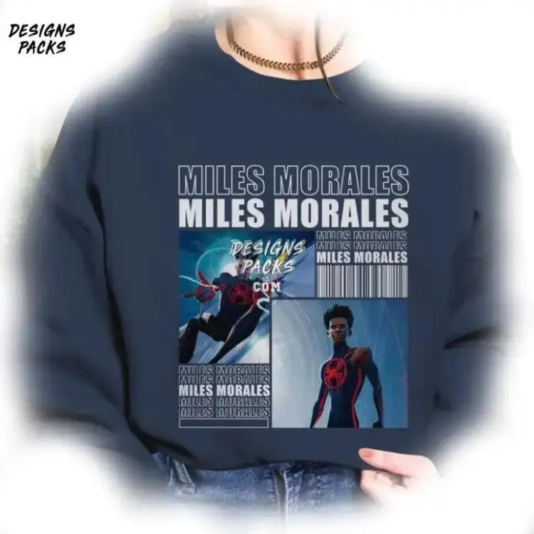 Spiderverse Spider - Man Vintage Tyled Miles Morales Png Design