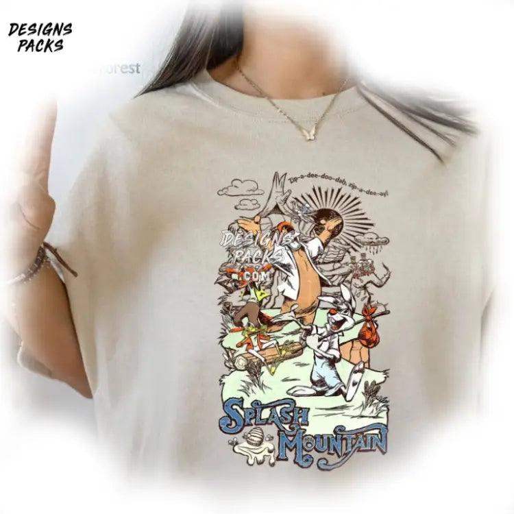 Splash Mountain Cartoon Png Design