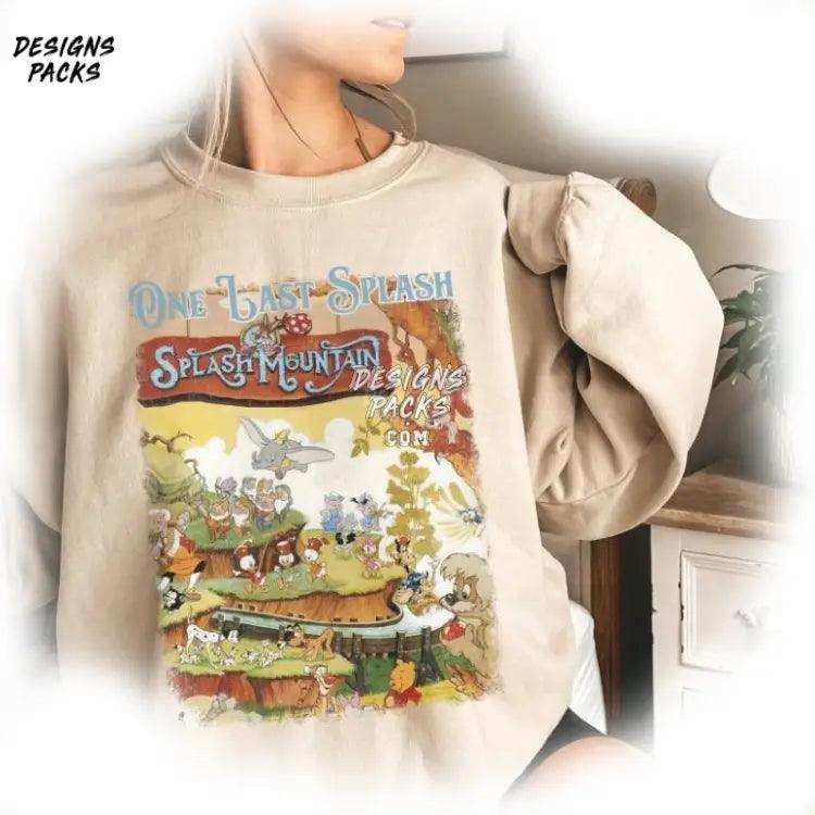 Splash Mountain Family Vacation Cartoon One Last Sublimation Png Design