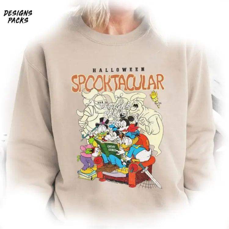 Spooktacular Halloween Mickey Not So Scary Cartoon And Friends Png Design