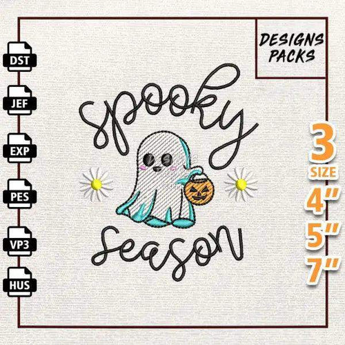 Spooky Halloweens Embroidery Design