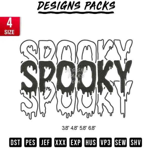 Spooky Melt Embroidery Design 