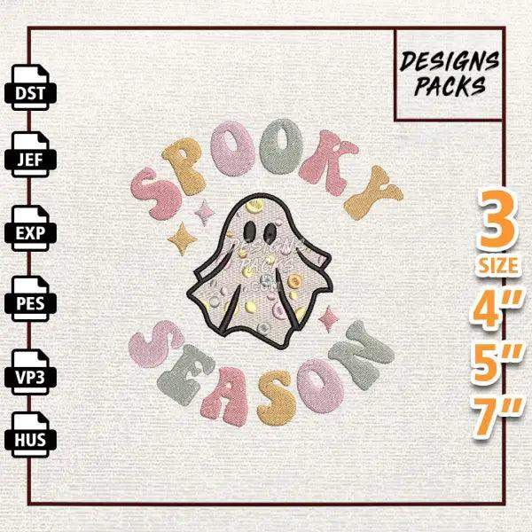 Spooky Season Halloween Embroidery Design