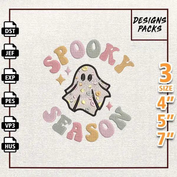 Spooky Season Halloween Embroidery Design