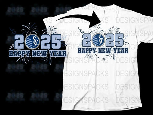 Sporting Kansas City Happy New Year 2025 Png Digital Download