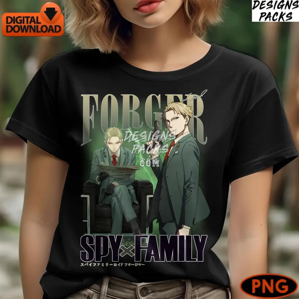 Spy X Family Digital Anime Inspired Art Instant Download Cool And Forger Characters Png