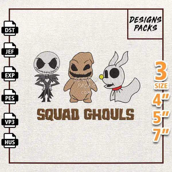Squad Ghouls Embroidery Design