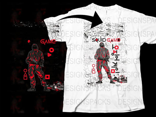Squid Game Guard Design Unique Graphic Art Png Digital Download